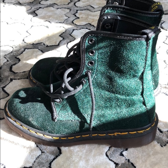 green velvet doc martens